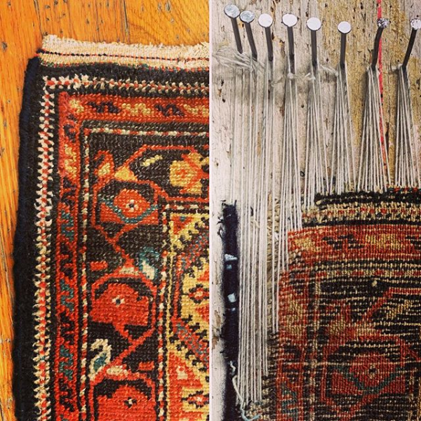 Repairing Persian Rug at AAA Rug Repair