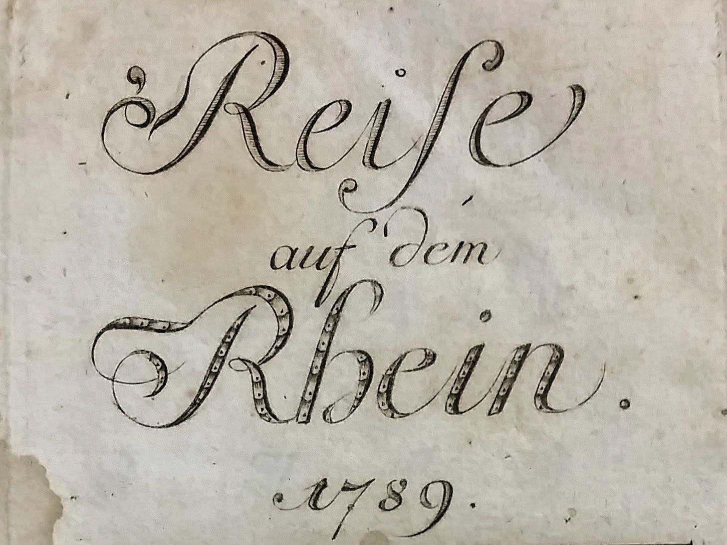 Buchtitel von Josef Gregor Lang, Beschreibung einer Floßfahrt auf dem Rhein