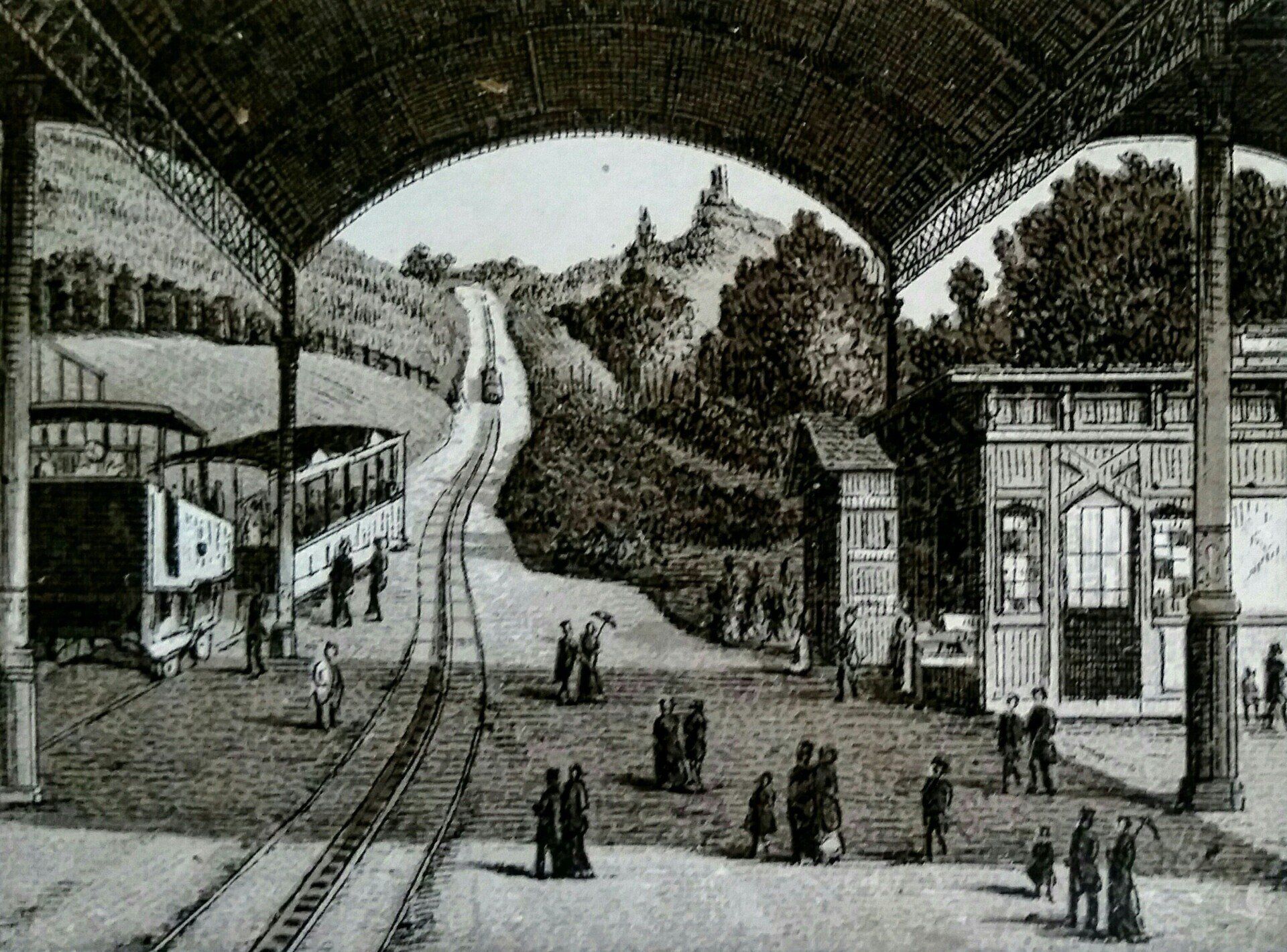 Talstation, historisch, Zahnradbahn, Königswinter, Drachenfels