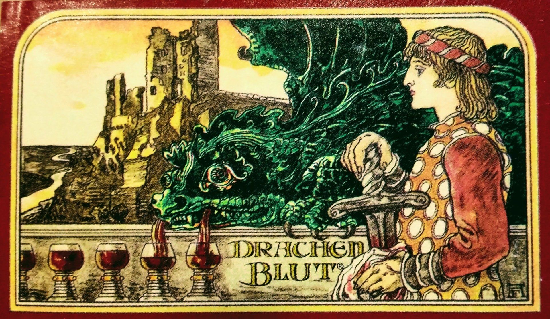 Weinetikett Drachnblut