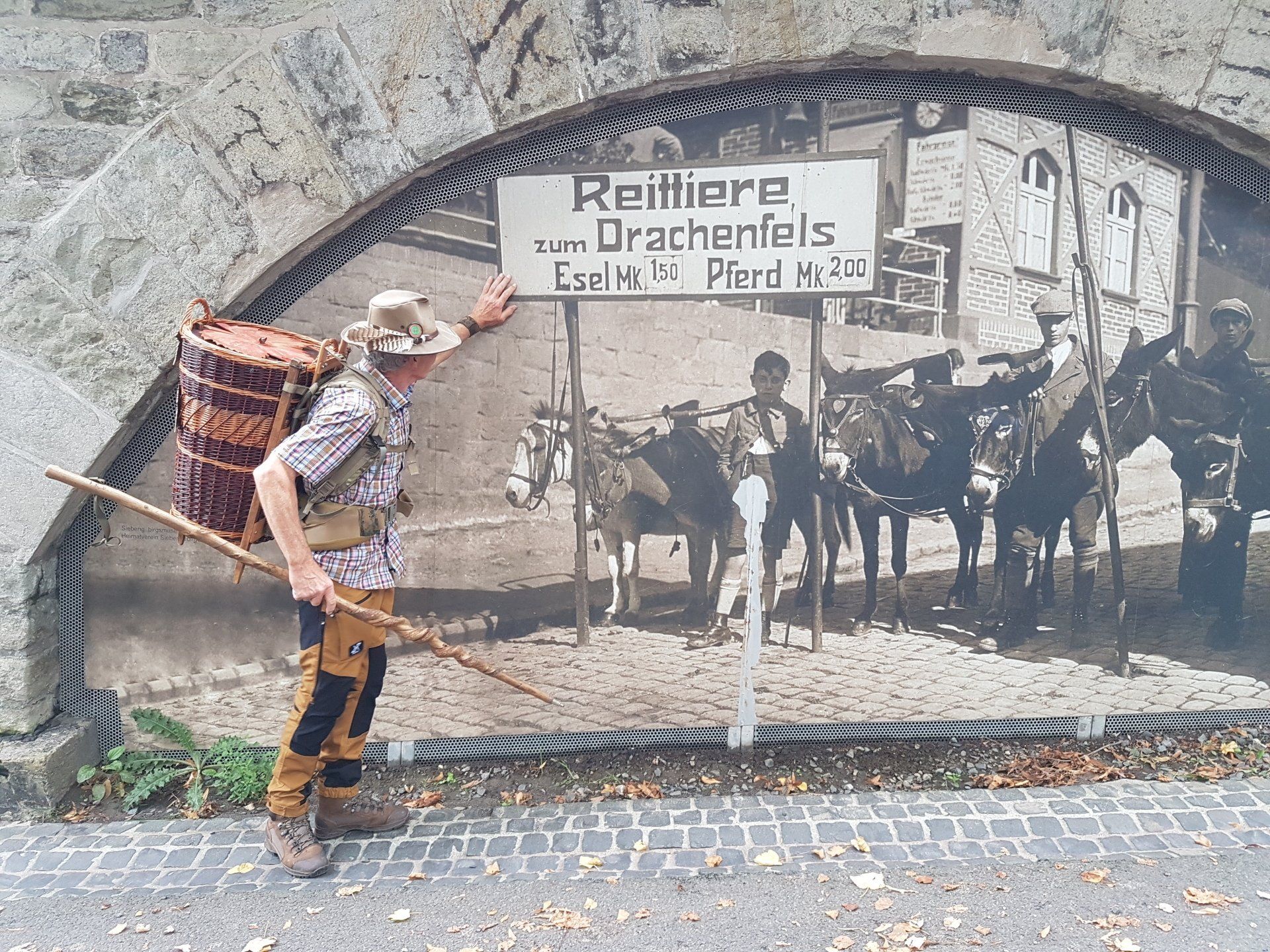 Mit Weinkiepe auf den Drachenfels