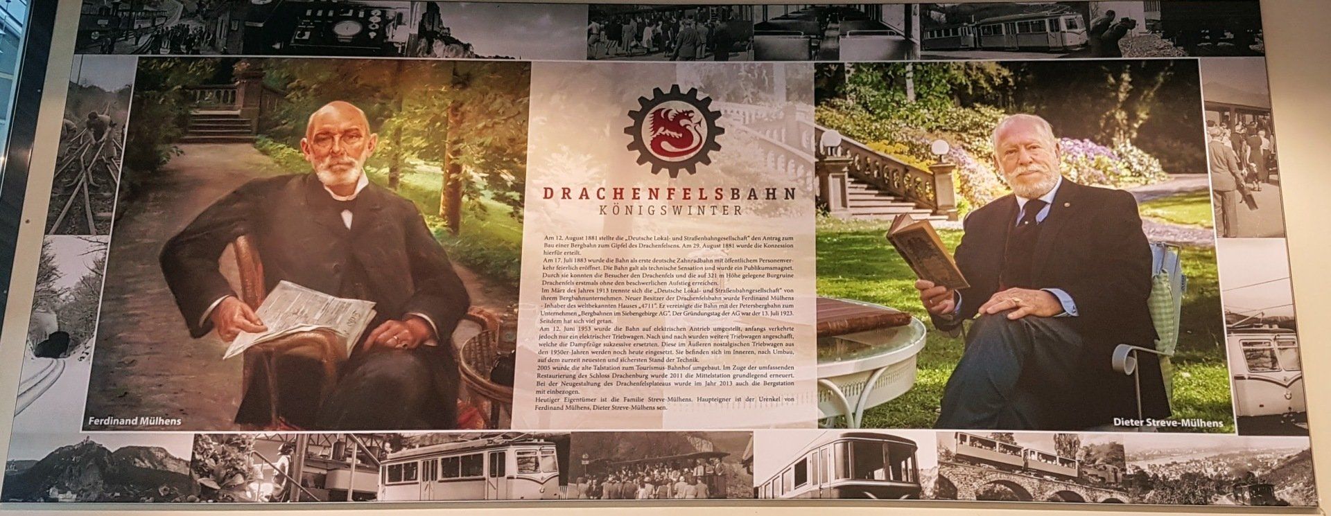 Die Herren Mülhens und Streve Mülhens, Drachenfelsbahn, Königswinter