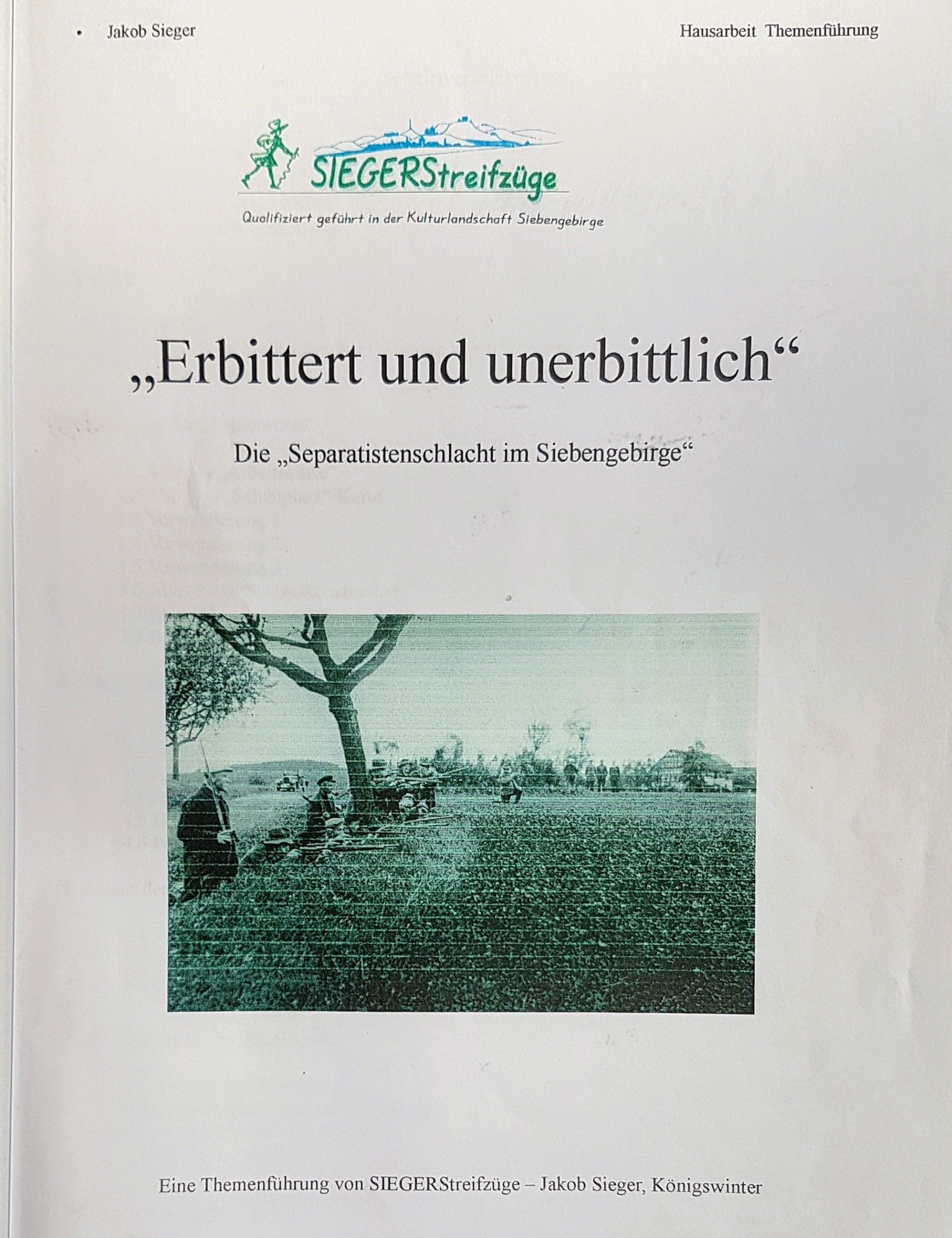 Auf Spurensuche mit Jakob Sieger