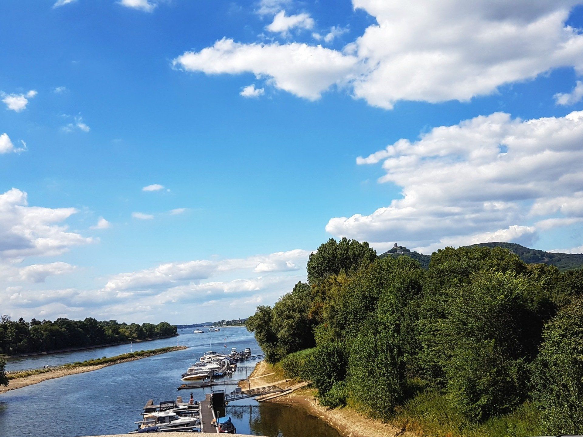 Brücke Grafenwerth, Blick Rheinabwärts