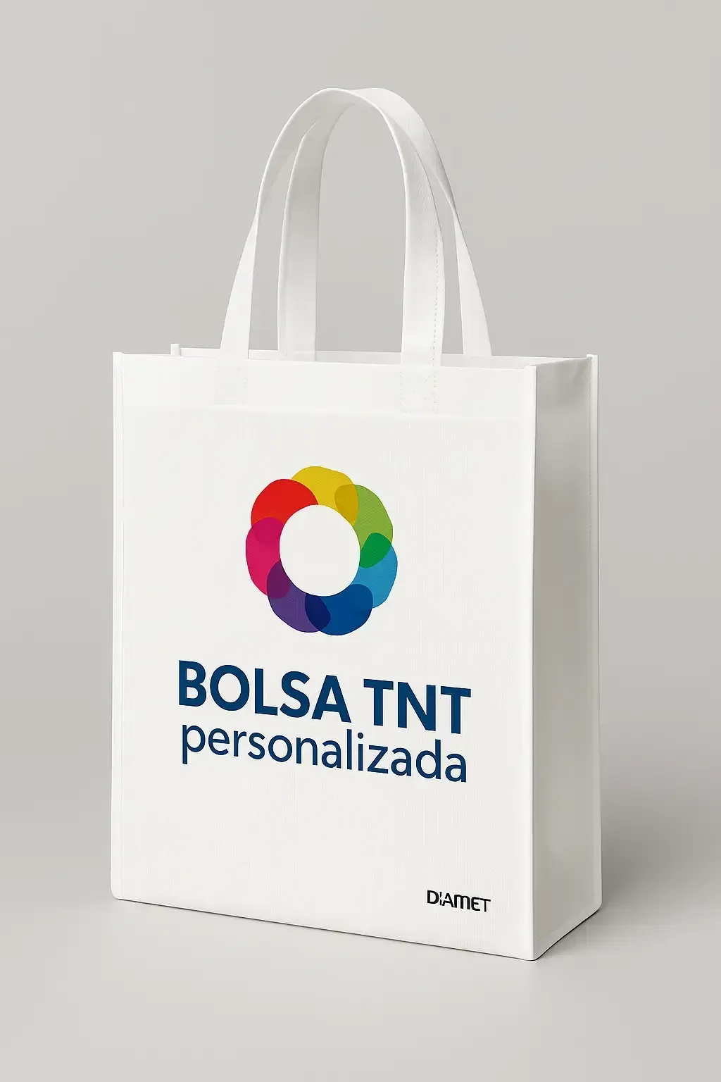 Bolsa TNT personalizada con logo de empresa en feria