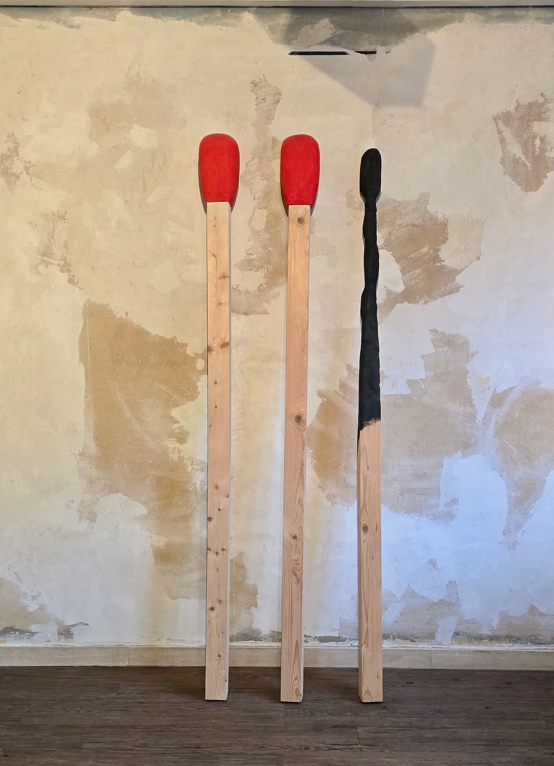 Große Pop Art Streichhölzer von Künstler Oliver Pohl