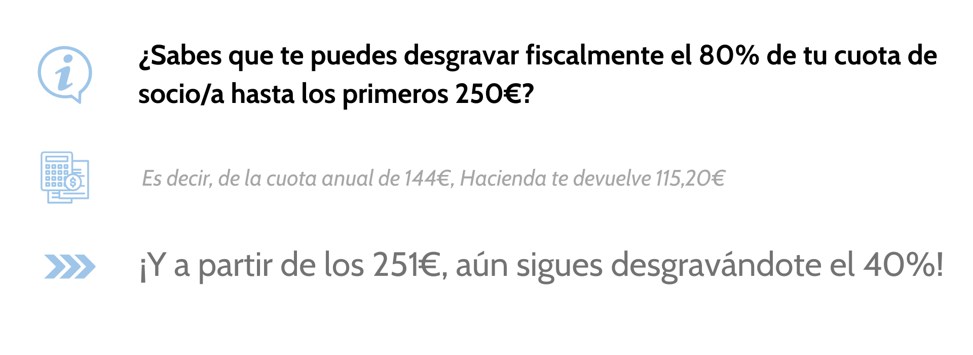 Información desgravaciones fiscales