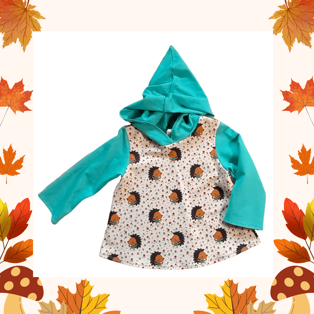 Mini Tilli by Sonja - Selbstgenähte Kinderkleidung Kapuzenpulli mit Igeln