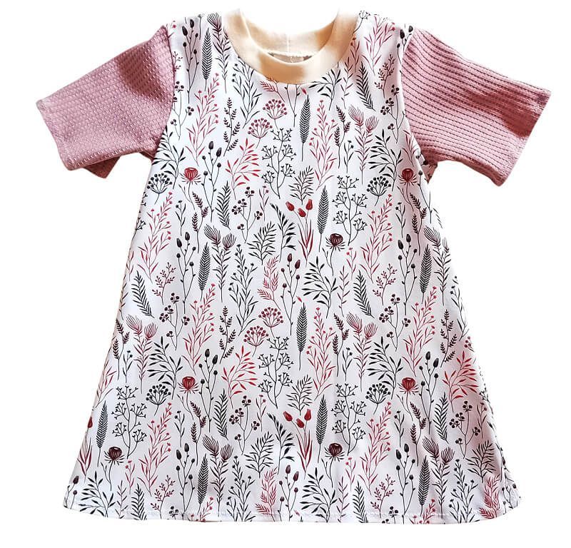 Mädchenkleid Gr. 98 Blumenzweige Mini Tilli by Sonja - Selbstgenähte Kinderkleidung Mädchenkleid Sommer