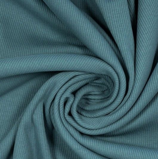 Ökologische Kinderkleidung | Designer Kinderstoffe - Mini Tilli by Sonja jeansblauer Rippjersey