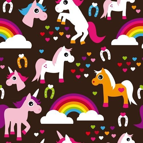 Ökologische Kinderkleidung | Designer Kinderstoffe - Mini Tilli by Sonja Stretchjersey Einhorner