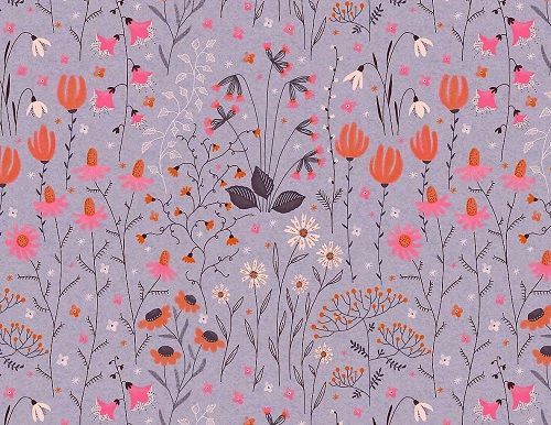 Stretchjersey Blumenfreude Ökologische Kinderkleidung | Designer Kinderstoffe - Mini Tilli by Sonja