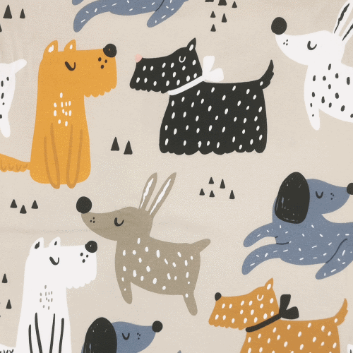 Stretchjersey Hunde  Ökologische Kinderkleidung | Designer Kinderstoffe - Mini Tilli by Sonja