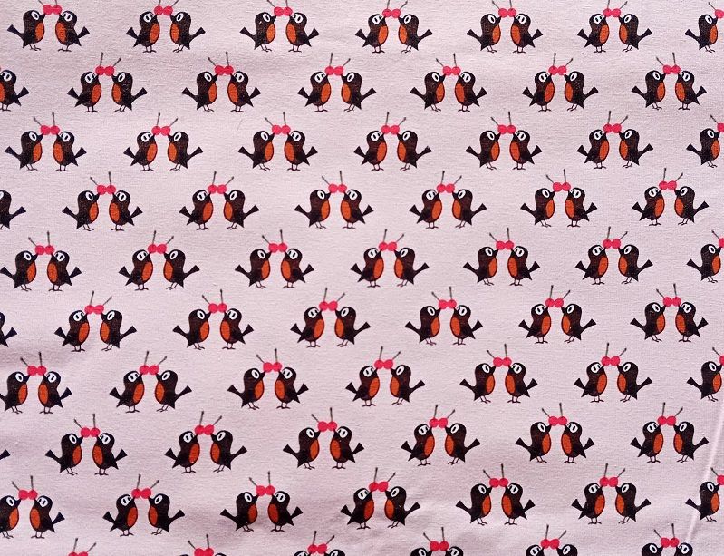 Stretchjersey Maulwurf Piepmatz rosa - nachhaltige Kinderkleidung Mini Tilli by Sonja