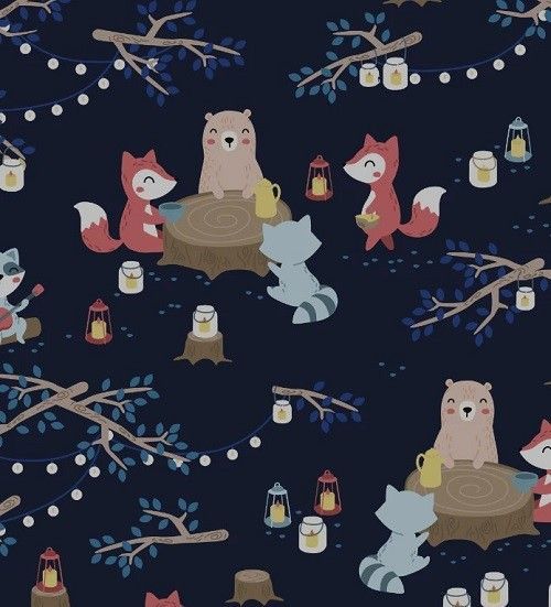 Nachtpicknick Biojersey  Ökologische Kinderkleidung | Designer Kinderstoffe - Mini Tilli by Sonja