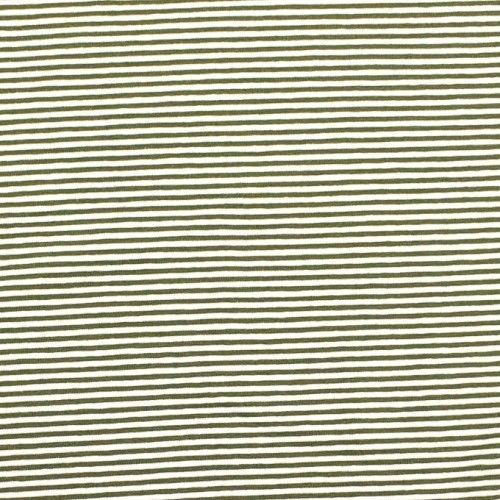 Ökologische Kinderkleidung | Designer Kinderstoffe - Mini Tilli by Sonja Stretchjersey olive beige Streifen