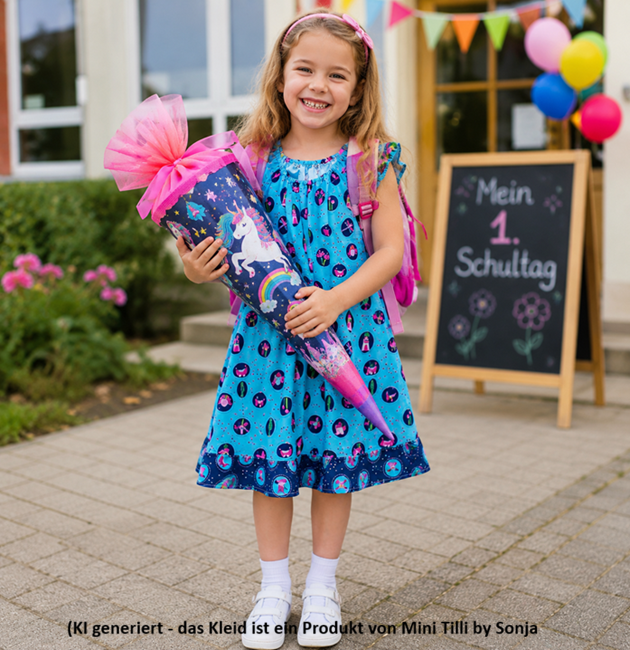 Selbstgenähte Kinderkleidung zum Start in die Schule von Mini Tilli by Sonja