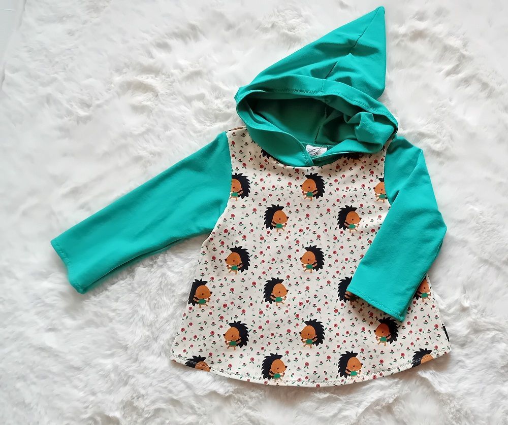 Selbstgenähter Pullover Mädchen in Gr. 92 mit Igeln - Mini Tilli by Sonja