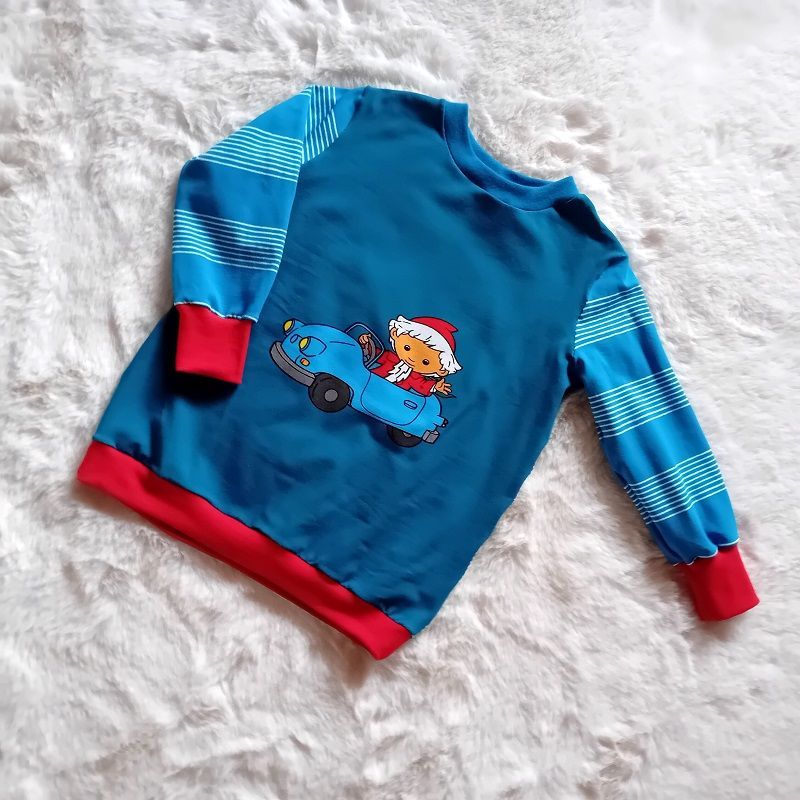 Mini Tilli by Sonja - Selbstgenähte Kinderkleidung - Kindershirt mit Sandmännchen im Auto