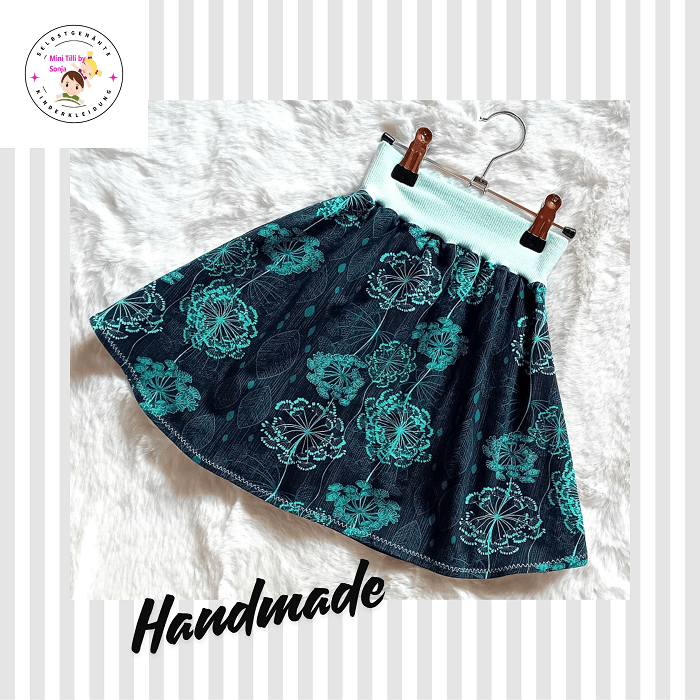 Mini Tilli by Sonja - Mädchenrock mit Wunderblumen - Größe 98/104