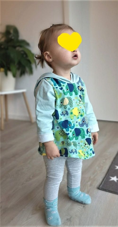 Mini Tilli by Sonja - Selbstgenähter Kinderpullover mit Elefantenmotiv