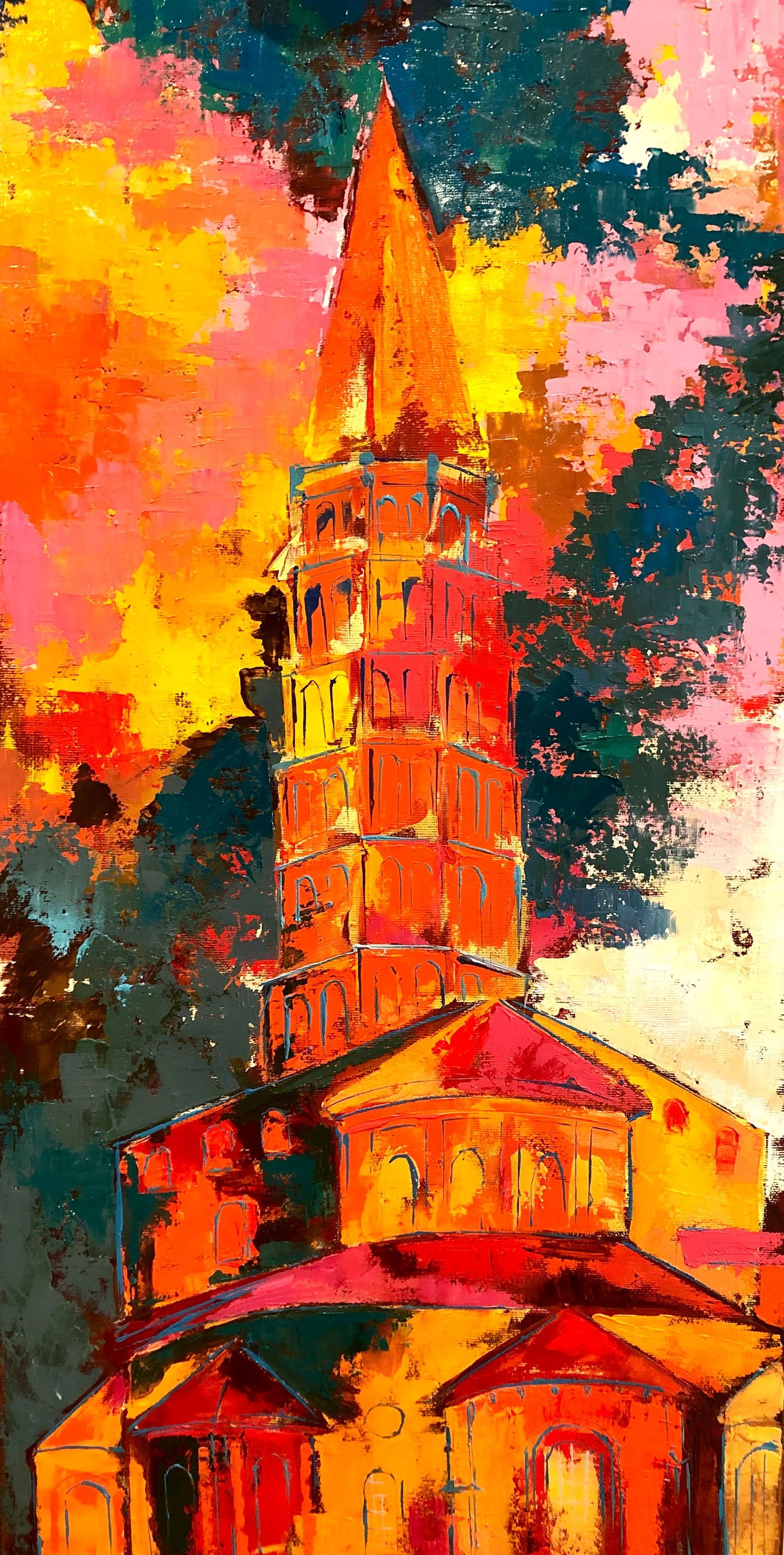 Huile et techniques mixtes sur toile, 40x80cm