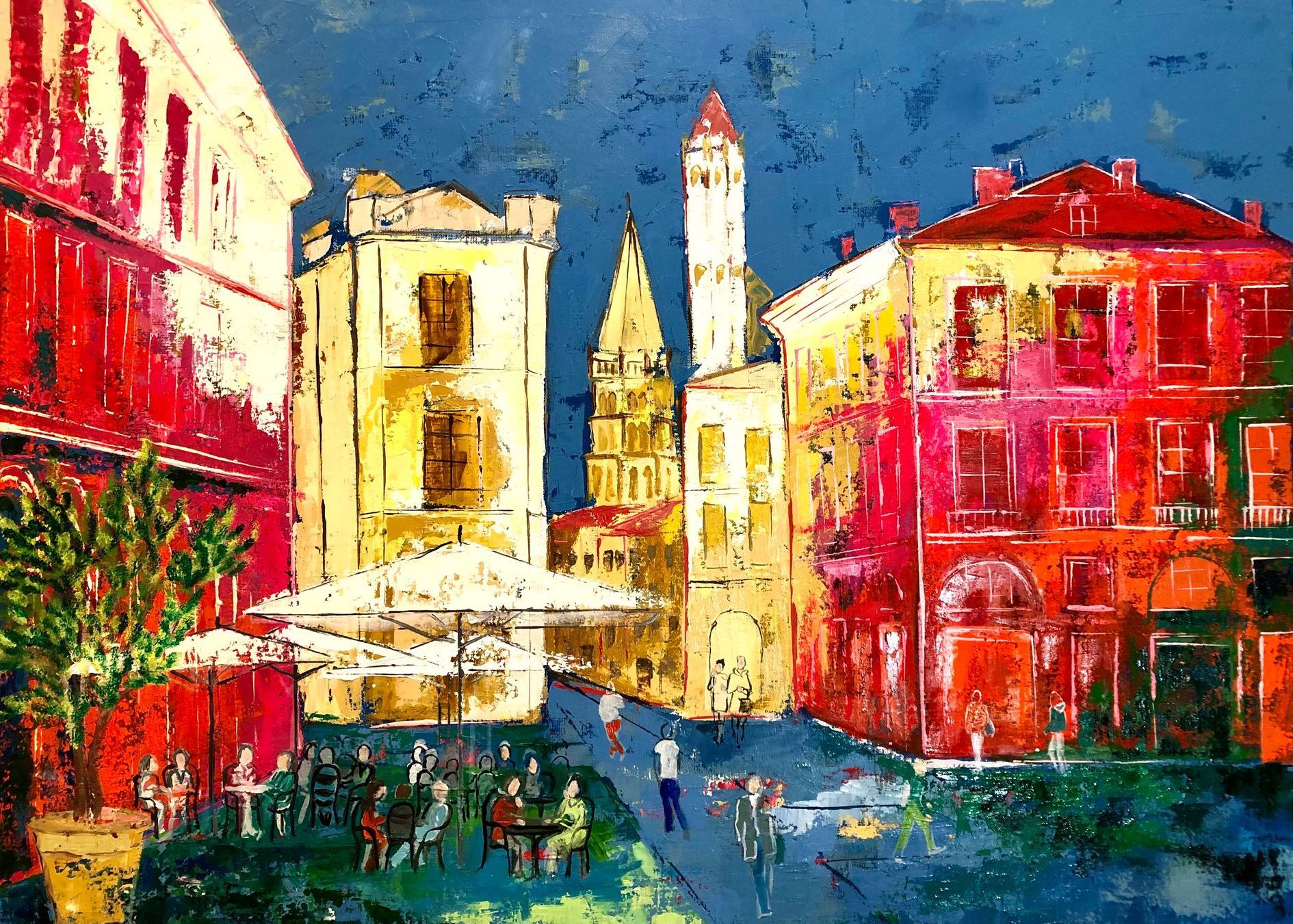 Huile et techniques mixtes sur toile, 60x80 cm