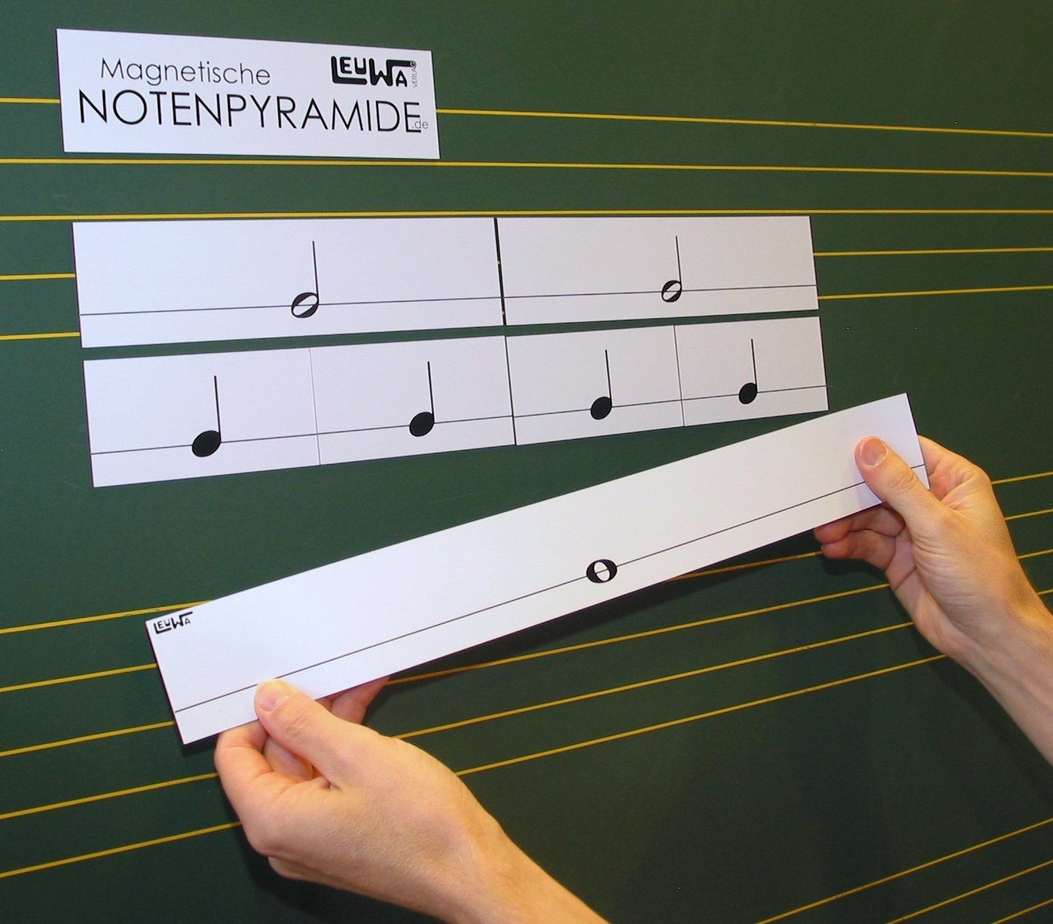 Rhythmus mit Hand und Fuß | Notenwerte auf Magnetkarten für die Tafel | Notenwerte und Rhythmus lernen