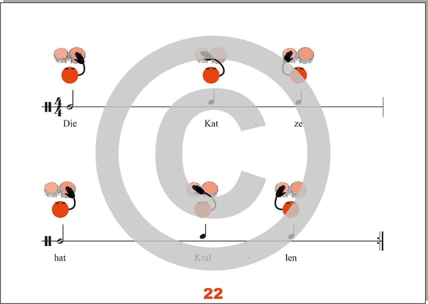 Bongos lernen | Bongo Noten mit Bildsymbolen und Sprechsilben zum Trommeln mit Kindern | Trommel Anschlagsarten