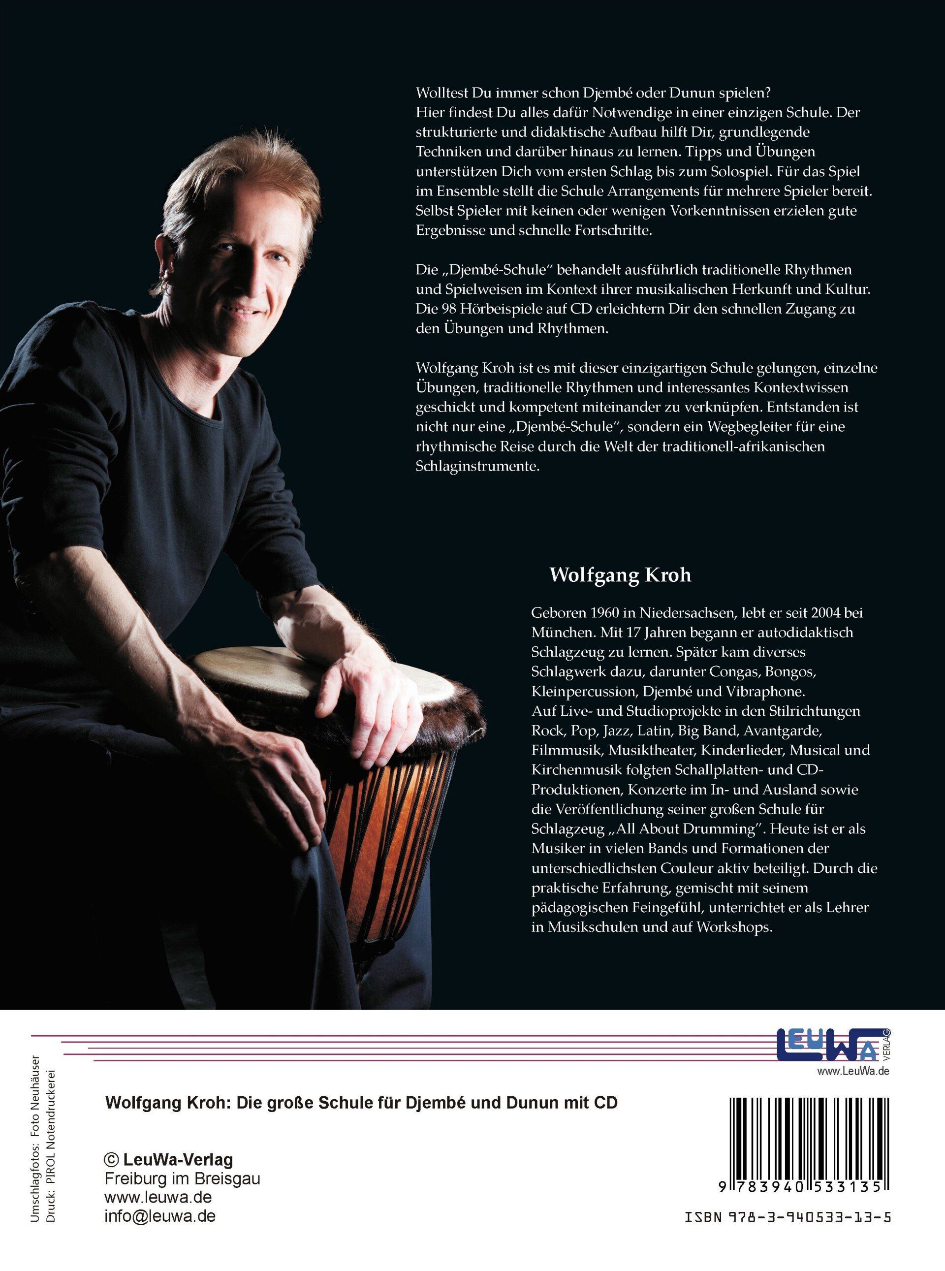 Die große Schule für Djembé und Dunun von Wolfgang Kroh | Autor bei LeuWa Verlag