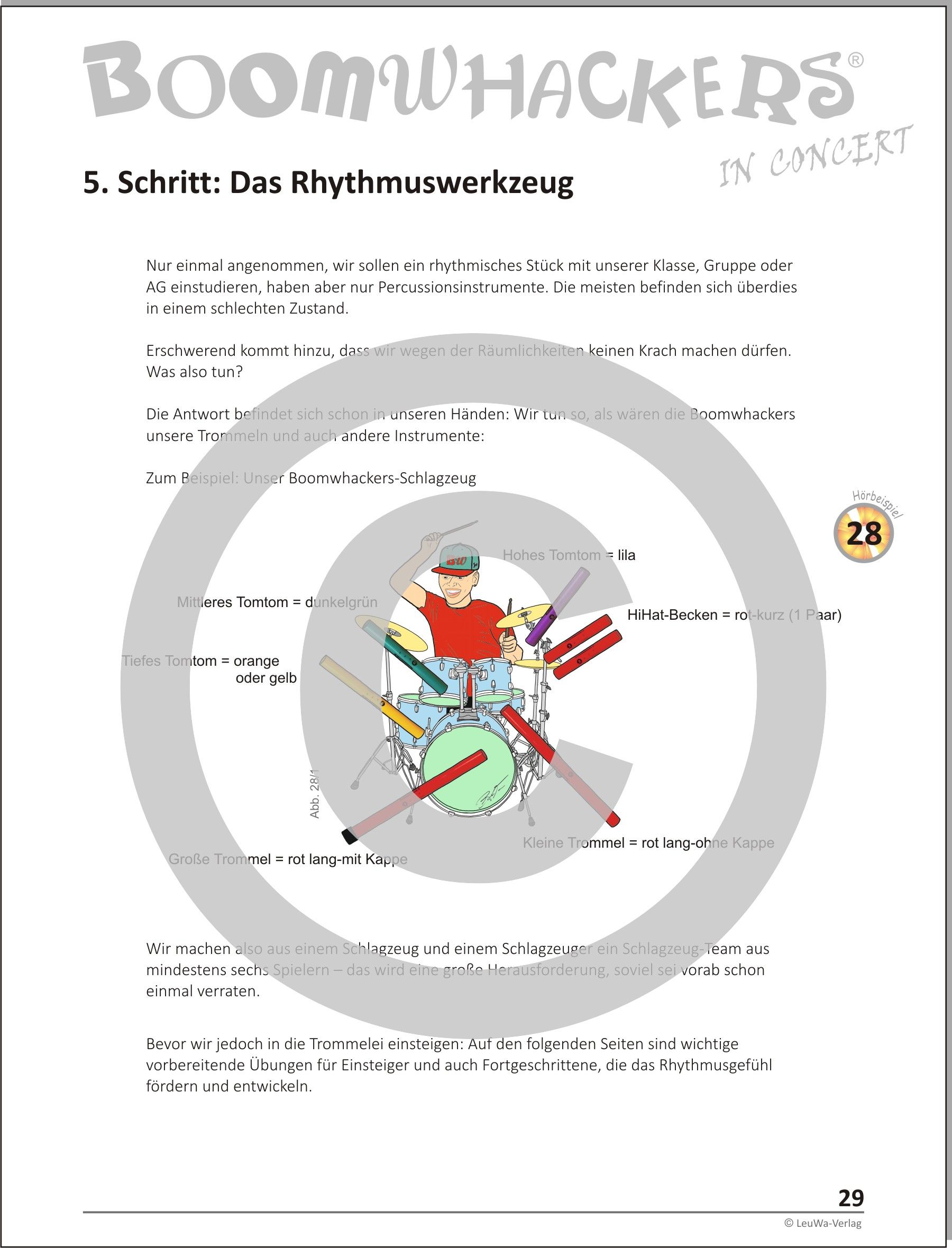 Boomwhackers in Concert von Andreas von Hoff | Rhythmusklasse in der Grundschule | Klassenmusizieren mit Kinder | bunte Noten