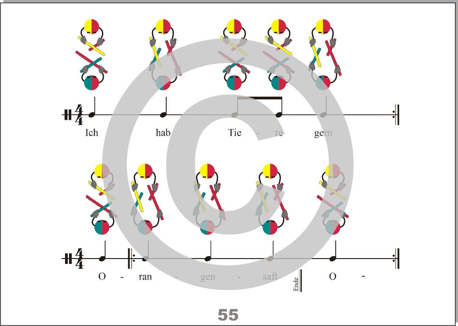 Boomwhackers lernen mit Symbolen,  ohne Notenkenntnisse| bunte Noten | Klassenmusizieren in der Grundschule und Kita