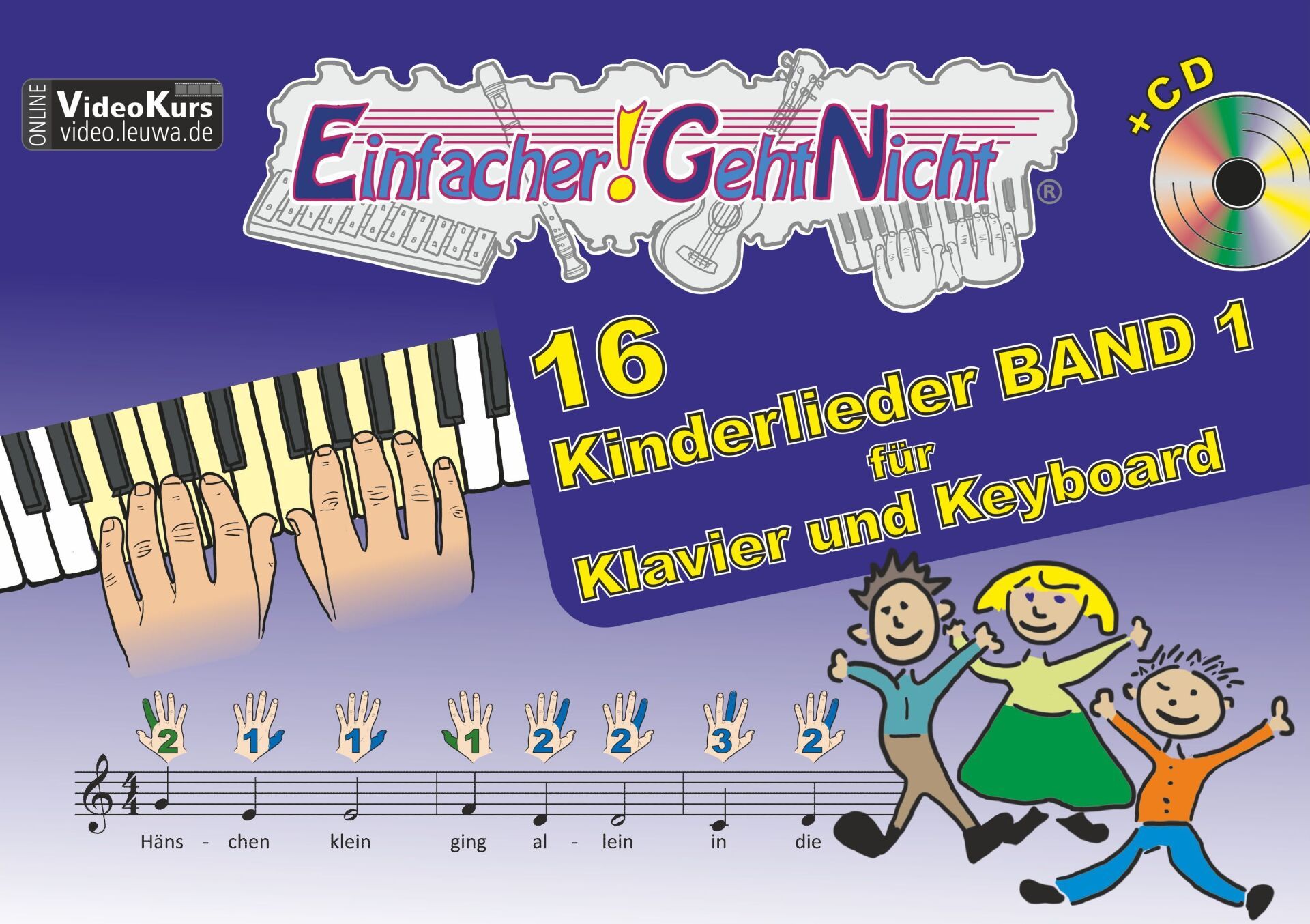 Einfache Kinderlieder für Klavier | Keyboard