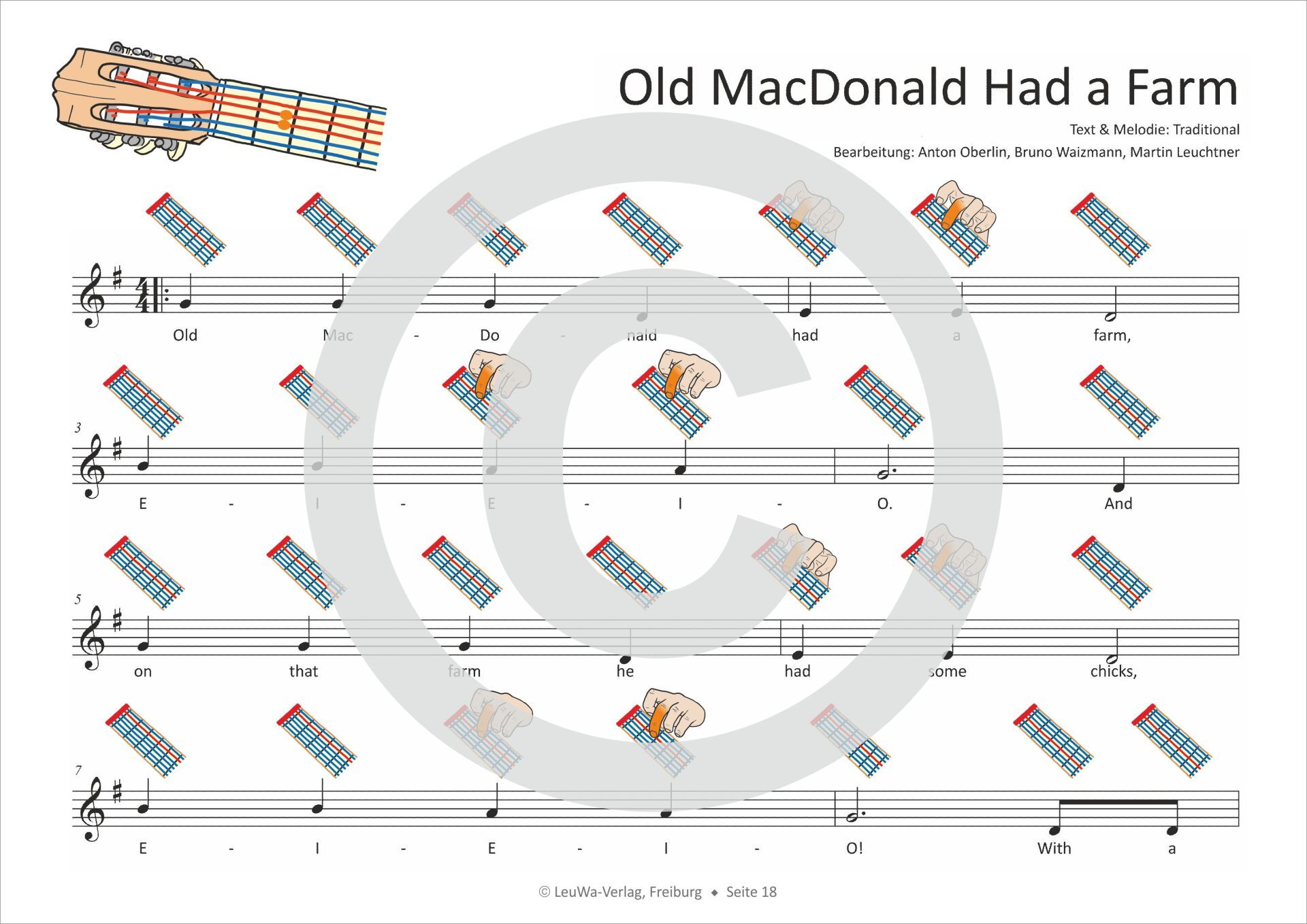Liederheft für die Gitarre