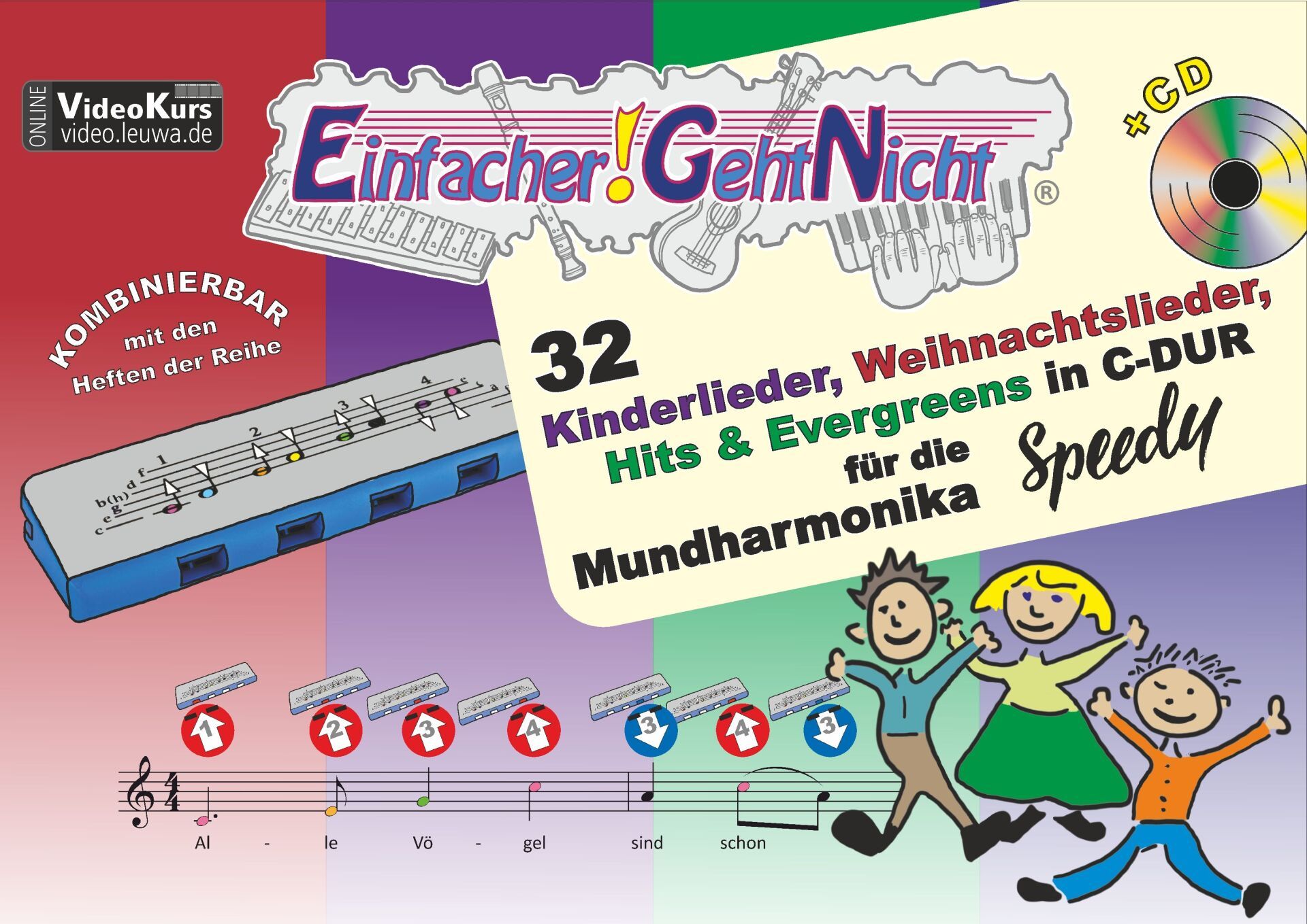 Kinderlieder, Weihnachtslieder, Hits & Evergreens für Mundharmonika Speedy
