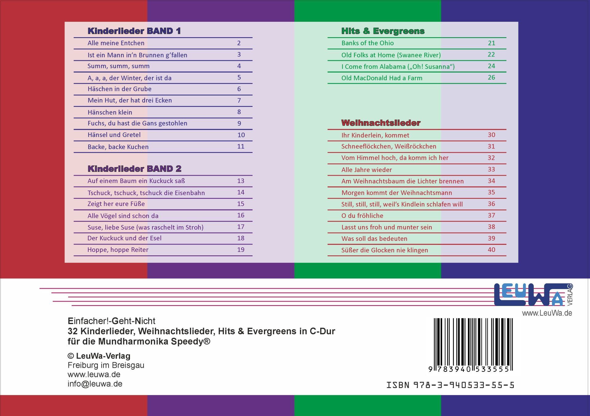 Evergreens für Speedy Mundharmonika | ohne Notenkenntnisse mit Symbolen spielbar