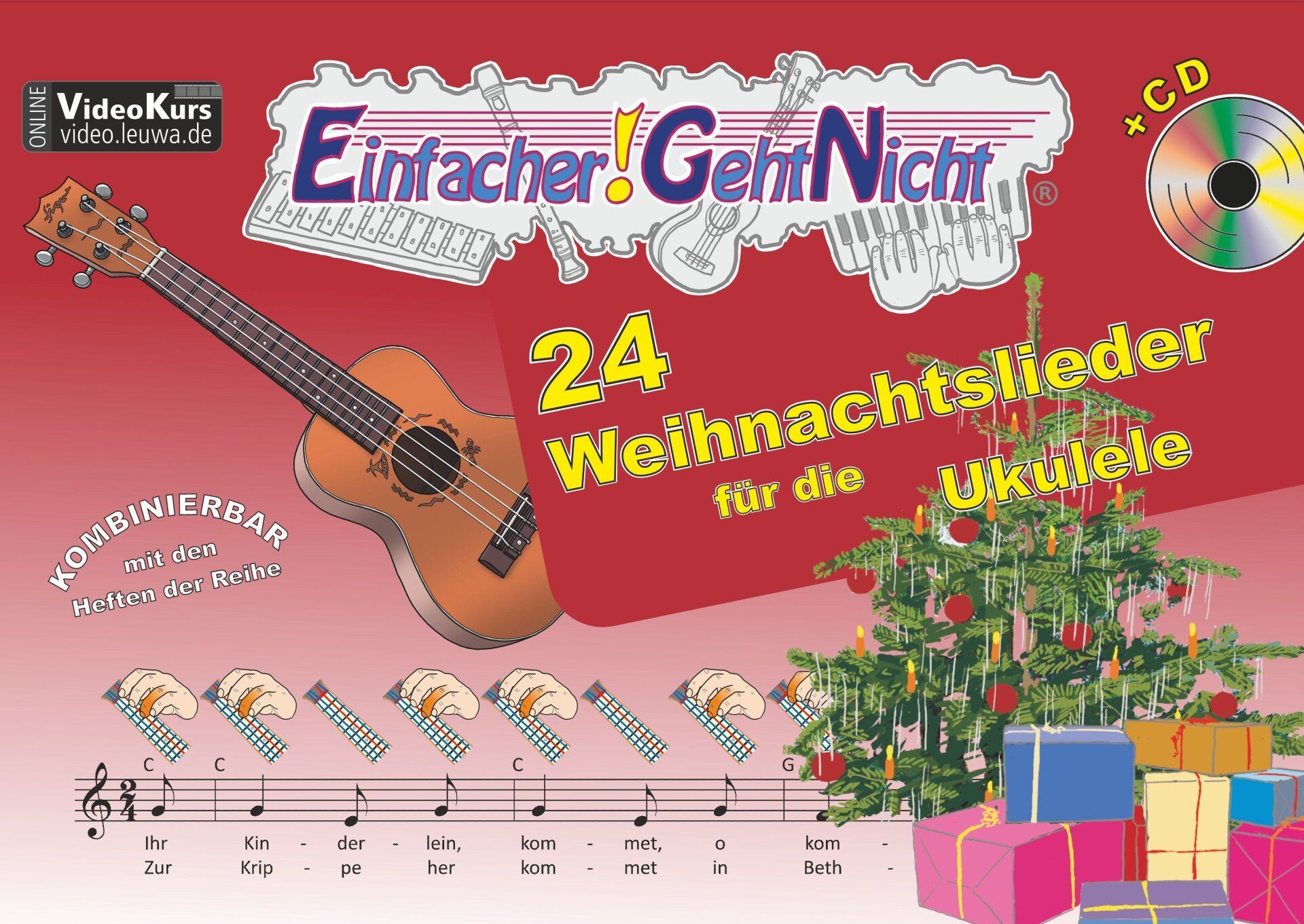 Einfache Weihnachtslieder für Ukulele | ohne Notenkenntnisse für Kinder und Erwachsene