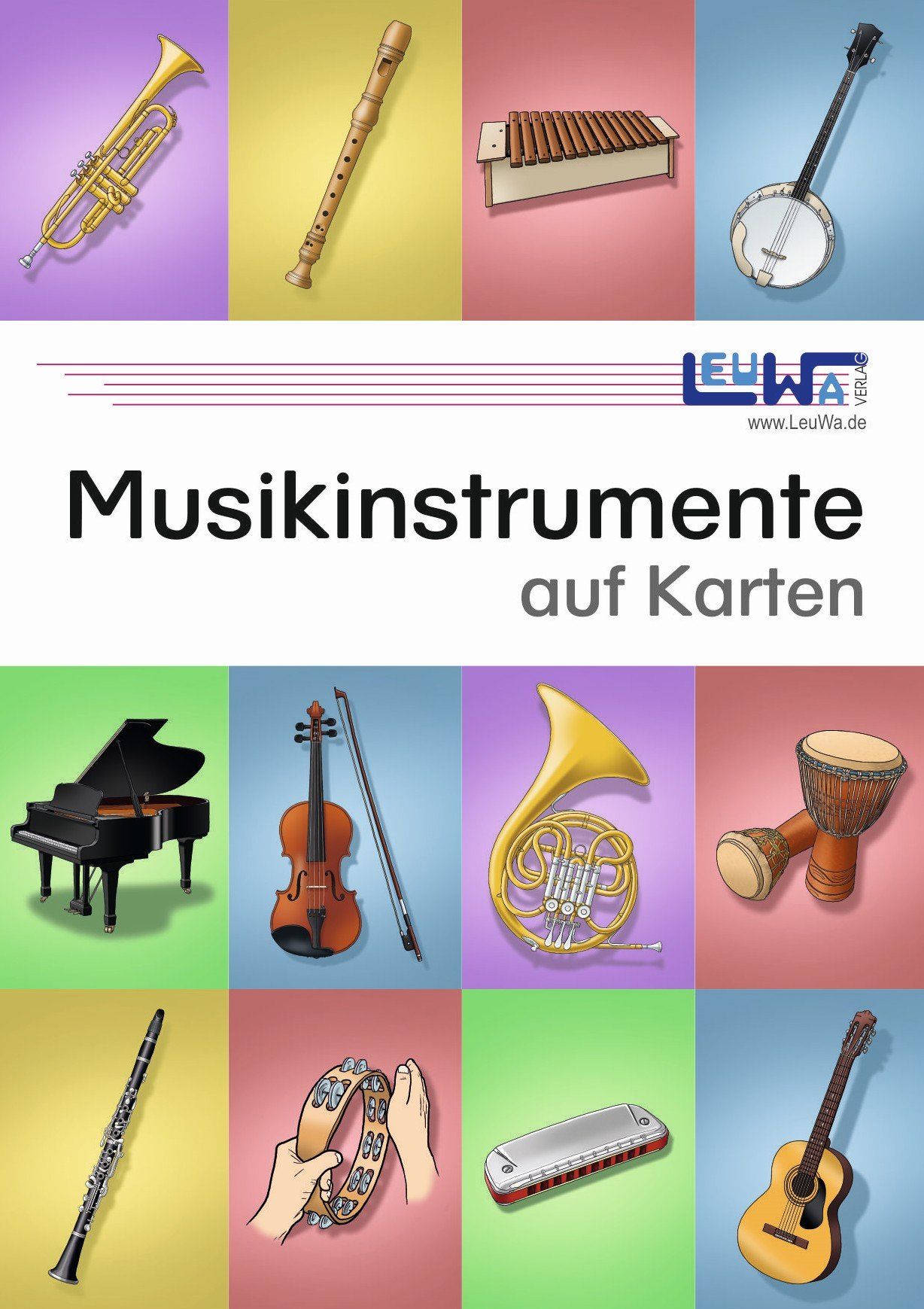Die Musikinstrumente auf Karten Musikinstrumente auf Karten