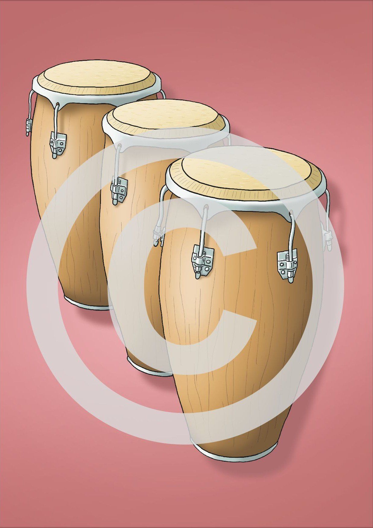 Instrumentenbilder technisch genau und realistisch gezeichnet auf karten | Instrumentenkunde | Musikinstrumentennamen lernen