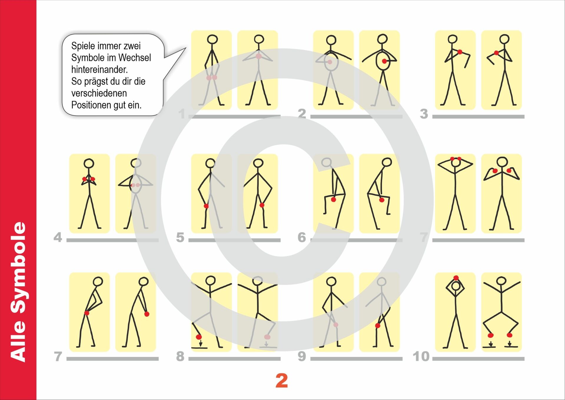 Alle Symbole für Body Percussion aus dem Heft