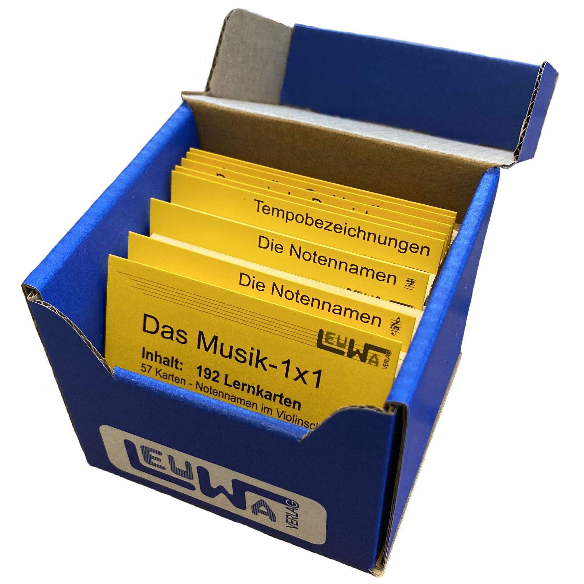 Noten lernen Karten im Karteikasten