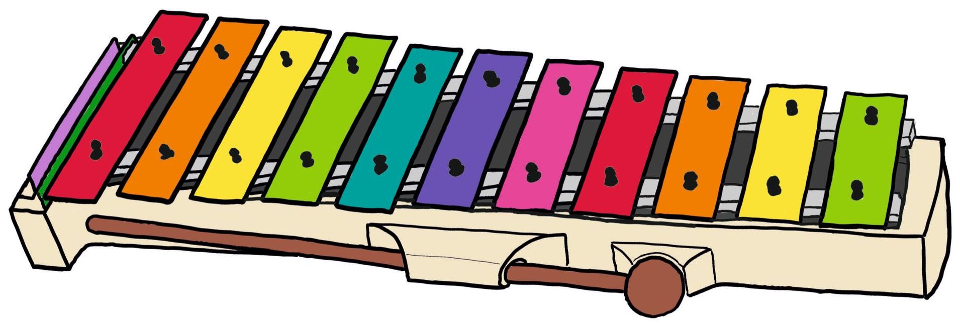 BWG Boomwhackers Glockenspiel gezeichnet.