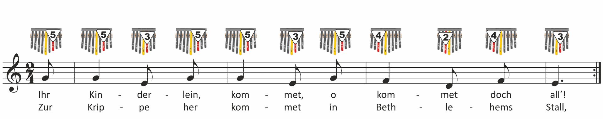 Einfacher! Geht Nicht Notenbeispiel: