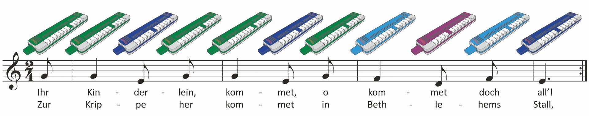 Einfacher! Geht Nicht Notenbeispiel: