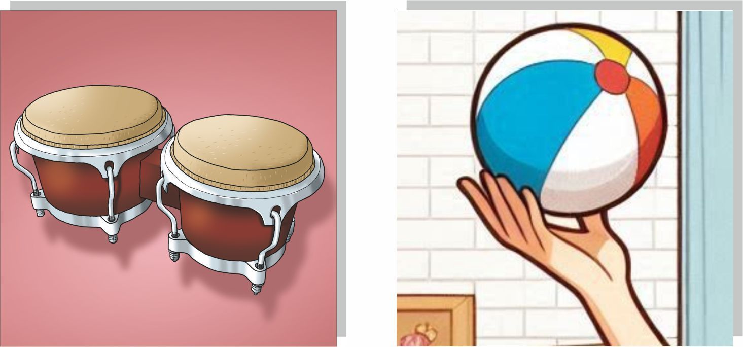 Bongos | technisch genau gezeichnete Instrumentenbilder