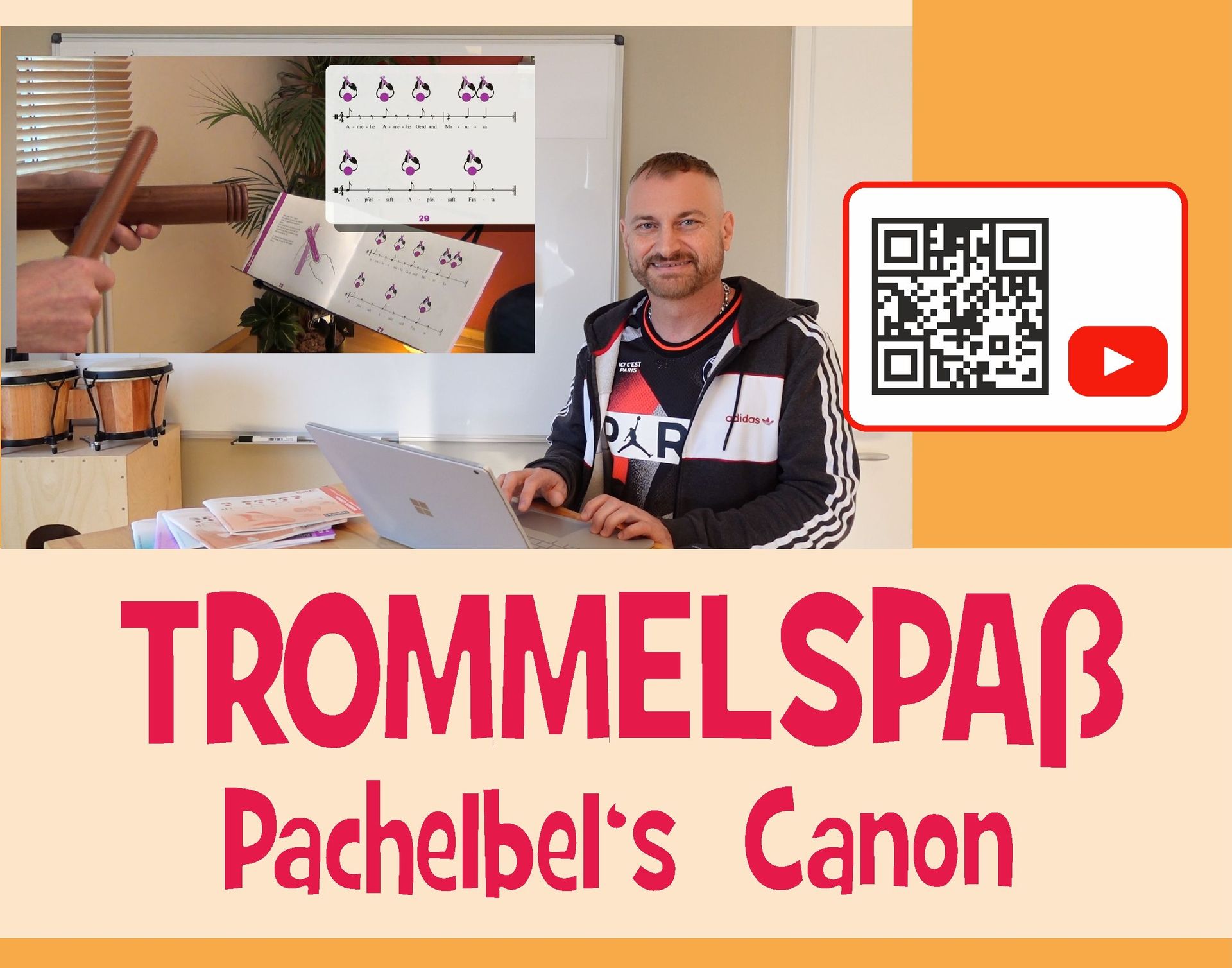 Pachelbels Canon im Musikunterricht mit  der Percussion erarbeiten und gemeinsam musizieren.