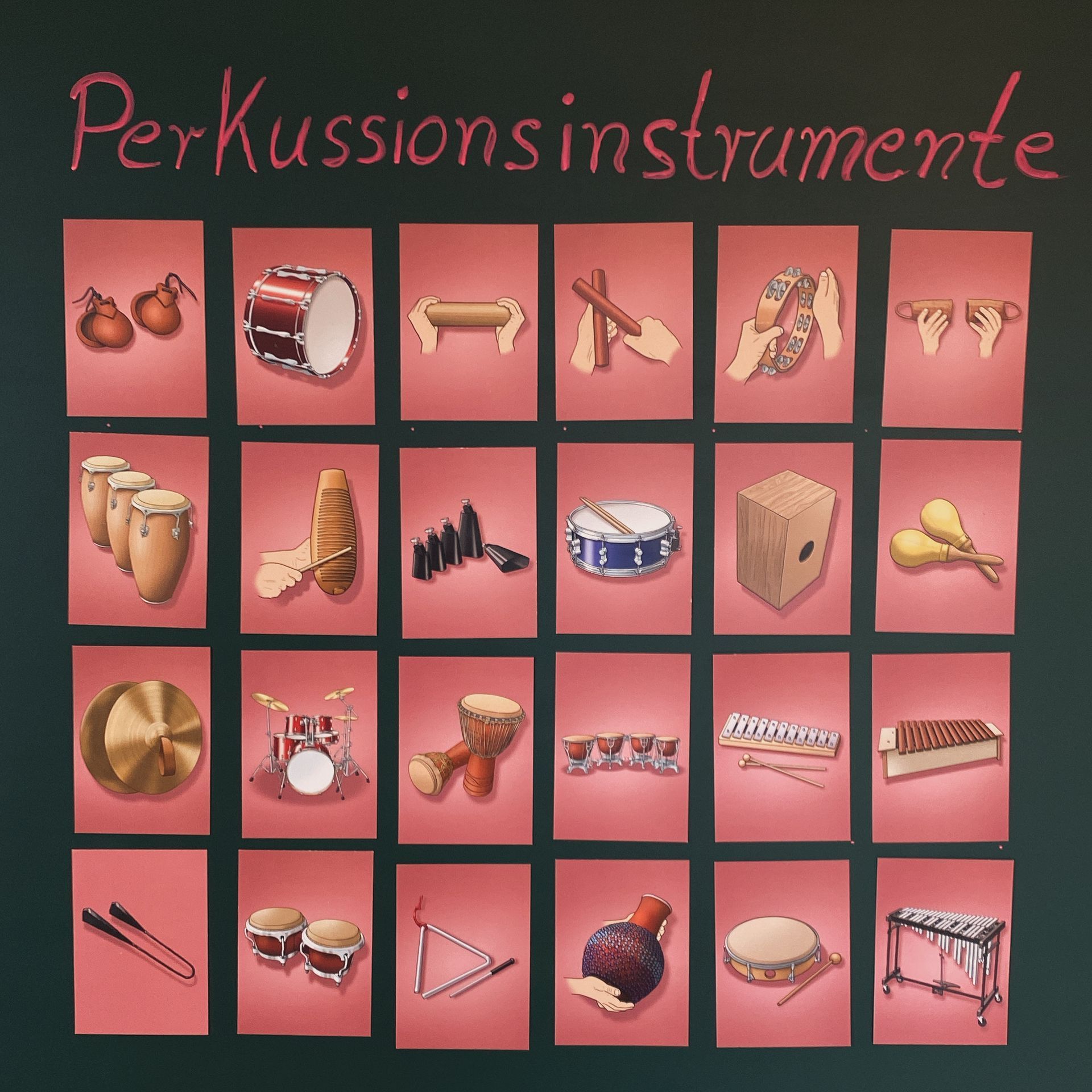  Anschauliche Abbildungen von Perkussionsinstrumenten