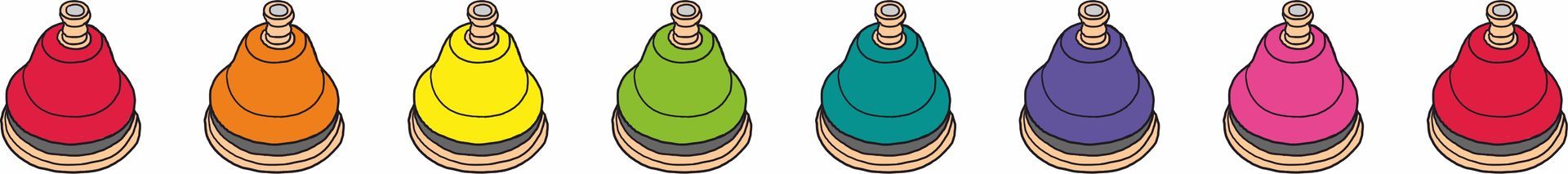 Desk Bells | bunte Musikintsrumente für Kinder | Rainbow Instrumente