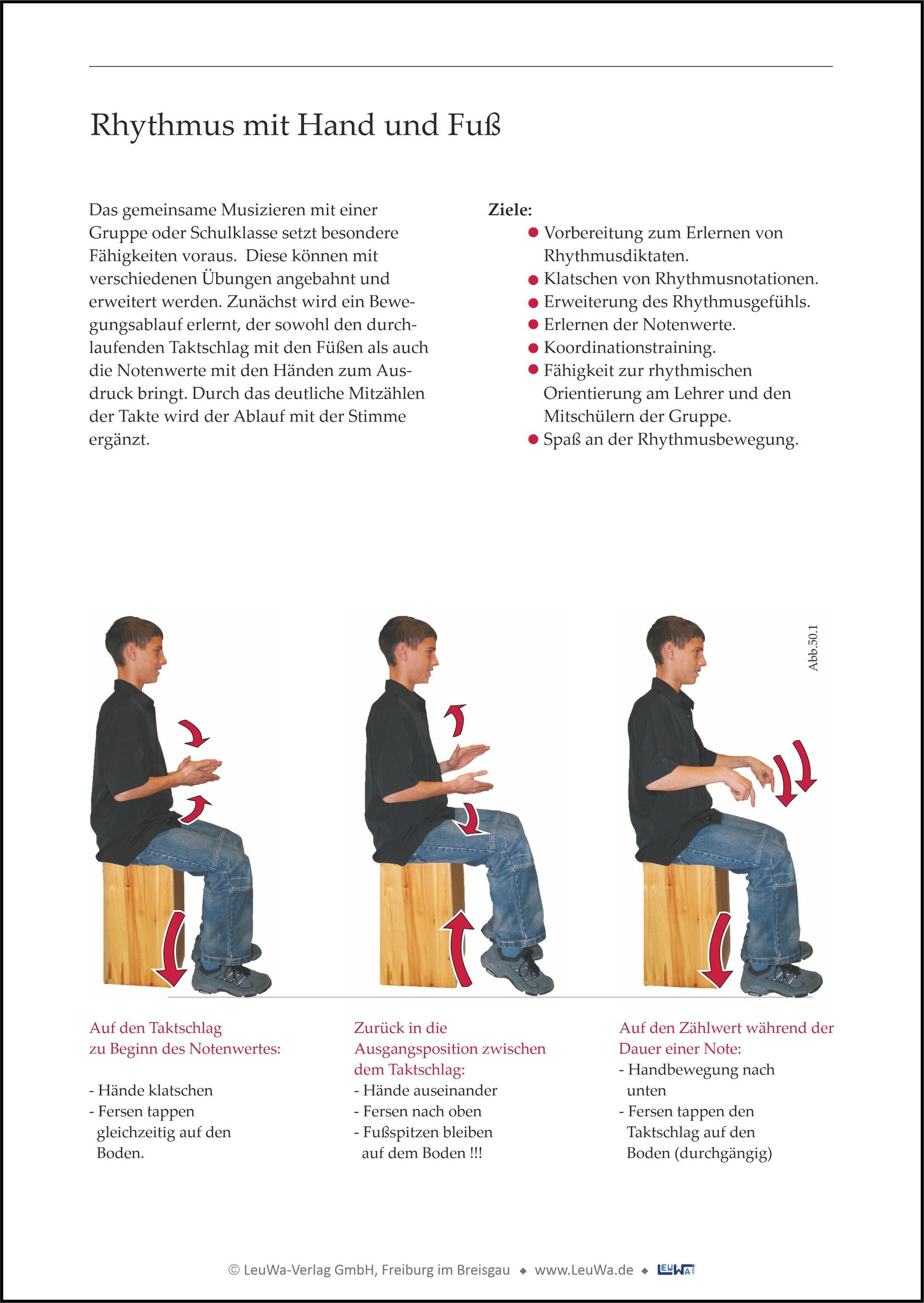 Bewegungsablauf Rhythmus mit Hand und Fuß | Rhythmus lernen