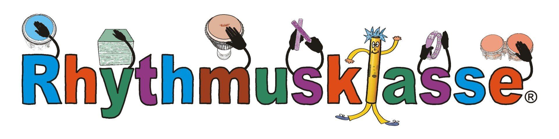 Rhythmusklasse Logo für die besonderen Hefte der unterschiedlichsten Perkussionsinstrumente